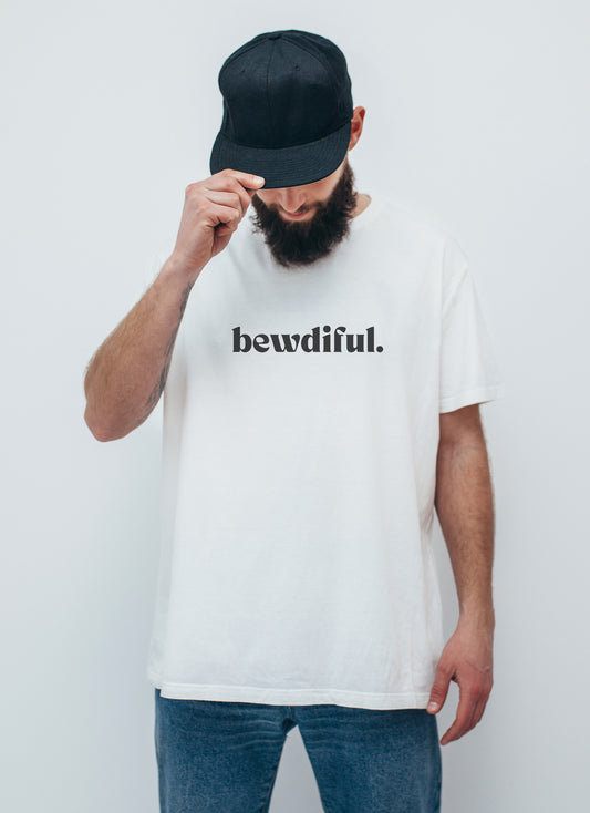 BEWDIFUL™ BOLD TEE - Relaxed Fit Unisex (Natural White)